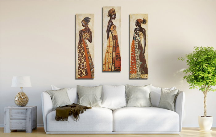 Wallity CU01 - Lienzo Decorativo de 3 Piezas Multicolor